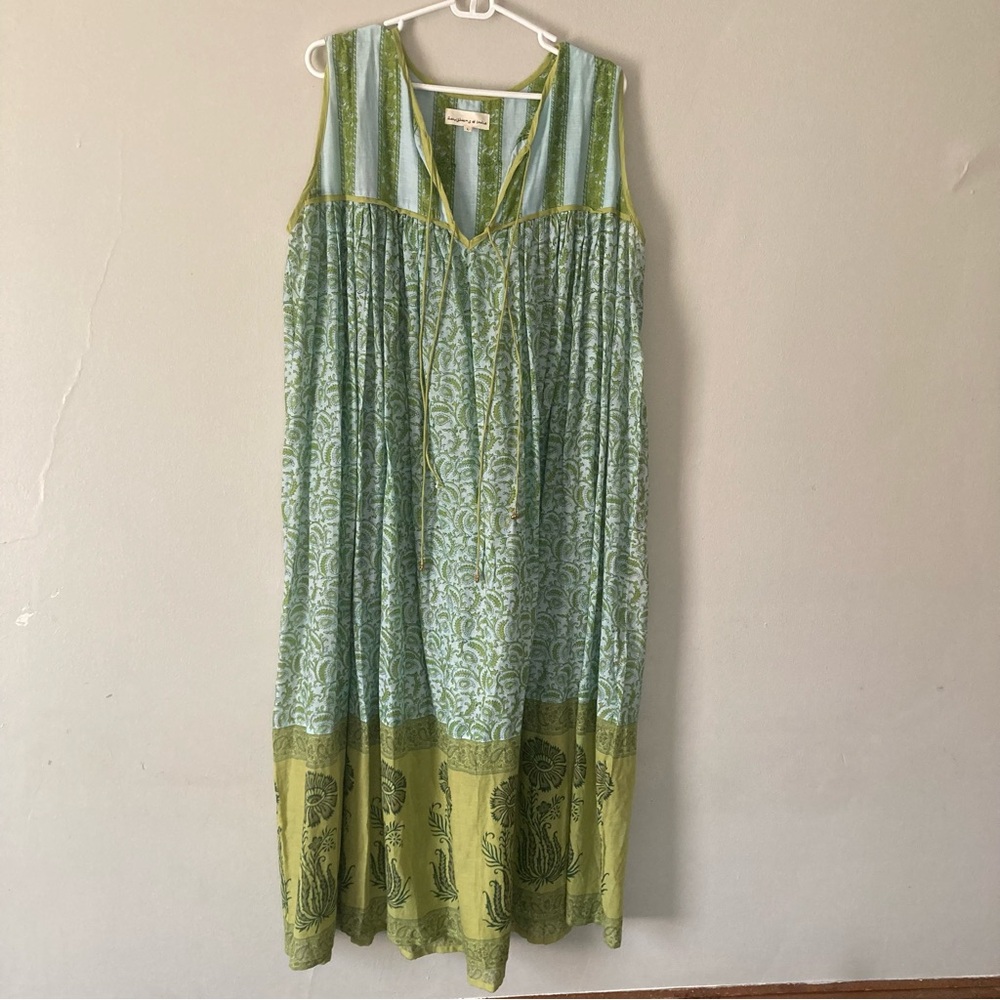 Daughters of India blockprint cotton maxi dress